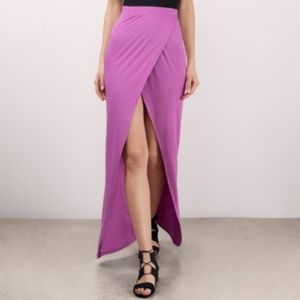 Tobi Orchid Purple Wrap Maxi Skirt